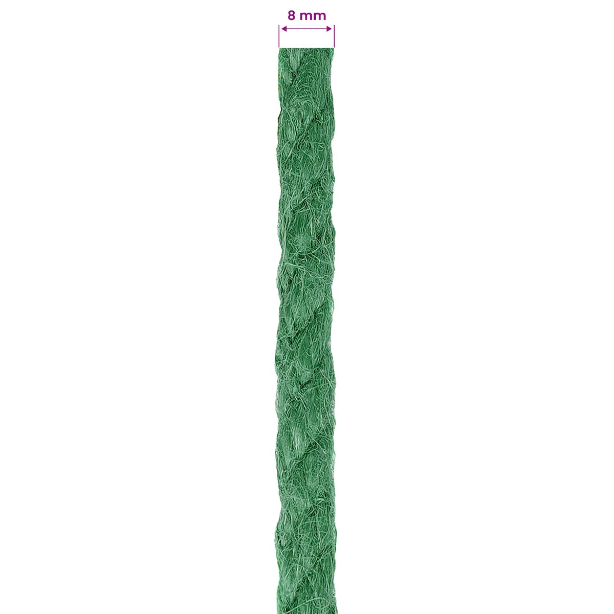 Jute Rope 100% Tossa jute Green Length 500 m 8 mm