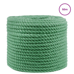 vidaXL Jute Rope 10 mm Green 100% Tossa jute 3