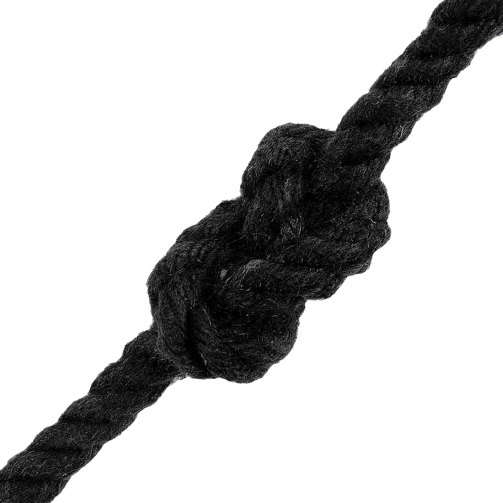 vidaXL Cotton Twine 4 mm 250 m Black 100% Cotton 4
