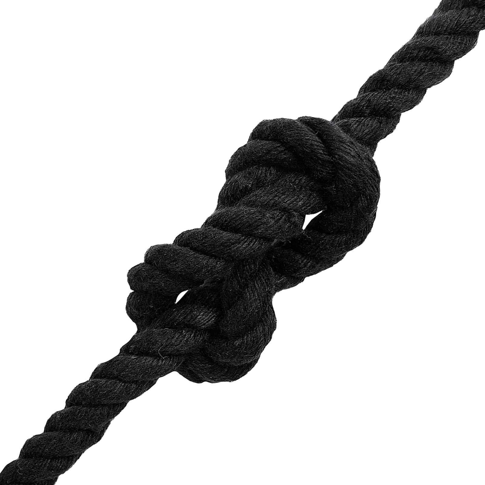 vidaXL Cotton Rope 12 mm 50 m Black 100% Cotton 4