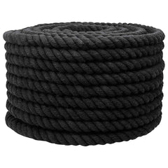 vidaXL Cotton Rope 16 mm 50 m Black 100% Cotton 2