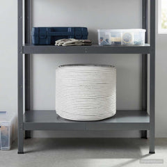 vidaXL Cotton Rope 12 mm 50 m White 100% Cotton 1