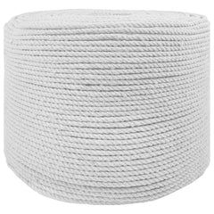 vidaXL Cotton Twine 4 mm 250 m White 100% Cotton 2