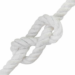 vidaXL Cotton Rope 10 mm 50 m White 100% Cotton 4