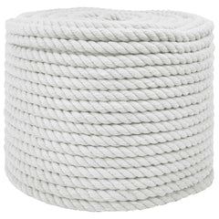 vidaXL Cotton Rope 10 mm 50 m White 100% Cotton 2