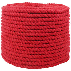 vidaXL Cotton Rope 10 mm 50 m Red 100% Cotton 2