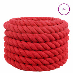 vidaXL Cotton Rope 36 mm 10 m Red 100% Cotton 3