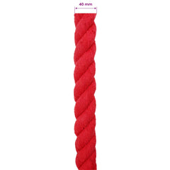 vidaXL Cotton Rope 40 mm 5 m Red 100% Cotton 6