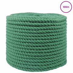 vidaXL Cotton Rope 10 mm 100 m Green 100% Cotton 3