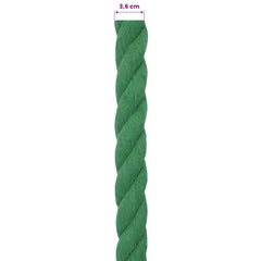 vidaXL Cotton Rope 36 mm 10 m Green 100% Cotton 6