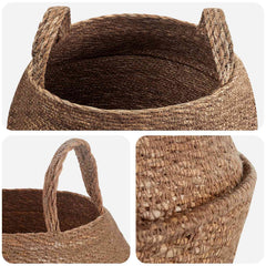 vidaXL Plant Pot with Handles Natural Ø 45 x 36 cm 100% Seagrass 4