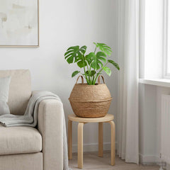 vidaXL Plant Pot with Handles Natural Ø 45 x 36 cm 100% Seagrass 1