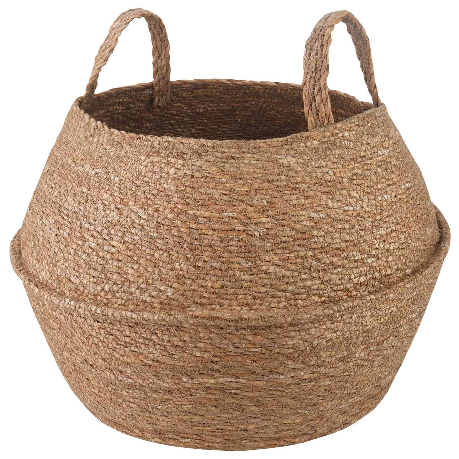 vidaXL Plant Pot with Handles Natural Ø 45 x 36 cm 100% Seagrass 2