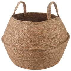 vidaXL Plant Pot with Handles Natural Ø 45 x 36 cm 100% Seagrass 2