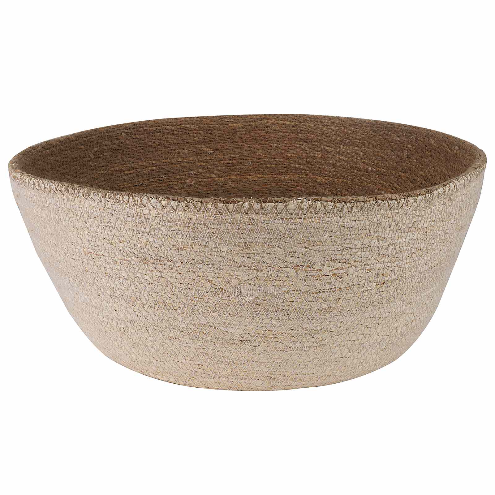 vidaXL Plant Pot with Handles White Ø 45 x 36 cm 100% Seagrass 3