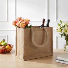 vidaXL Jute Handbags 10 Natural 26 x 22 x 14 cm 100% Tossa Jute 1