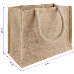 vidaXL Jute Handbags 10 Natural 26 x 22 x 14 cm 100% Tossa Jute 5