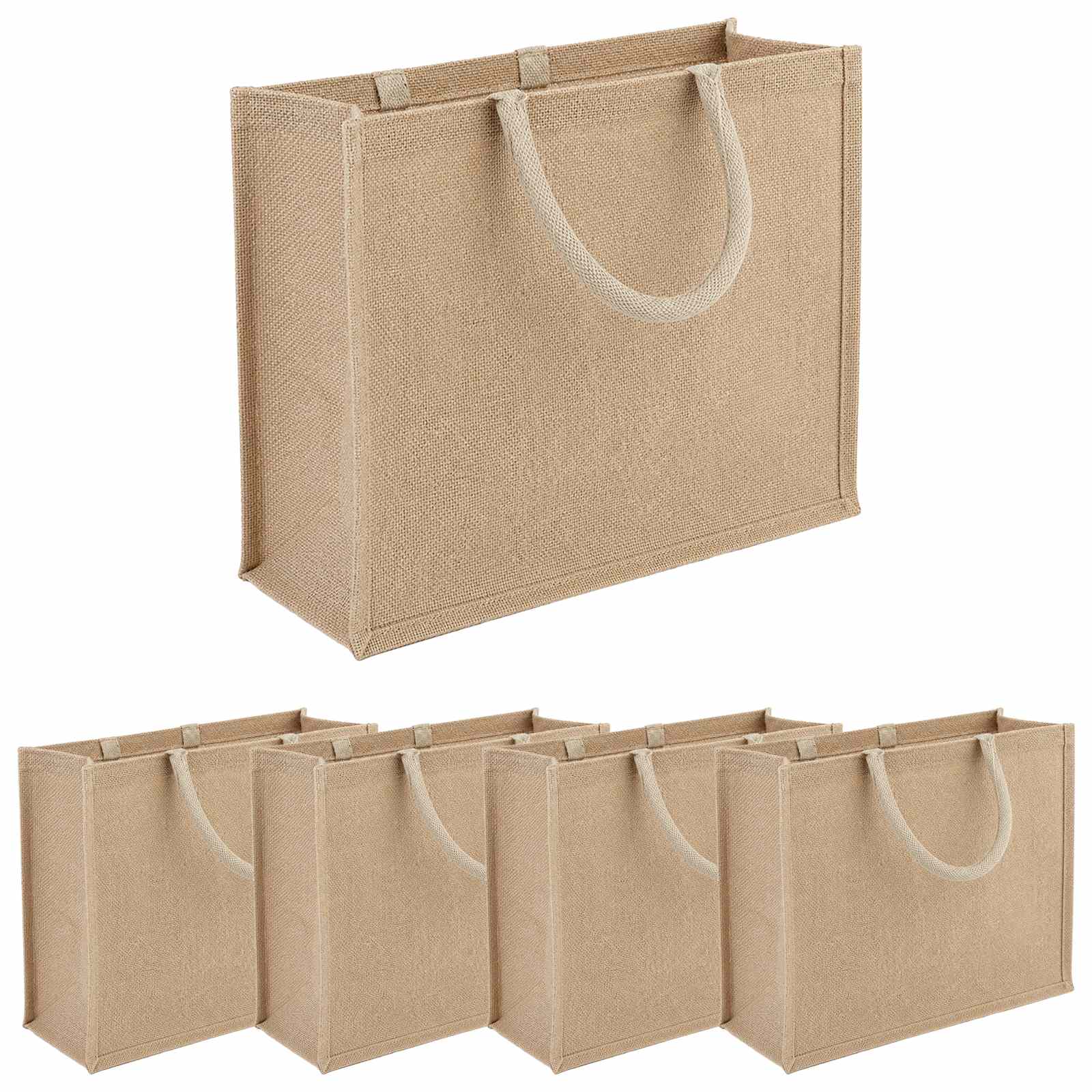 vidaXL Jute Handbags 5 Natural 42 x 33 x 19 cm 100% Tossa Jute 2