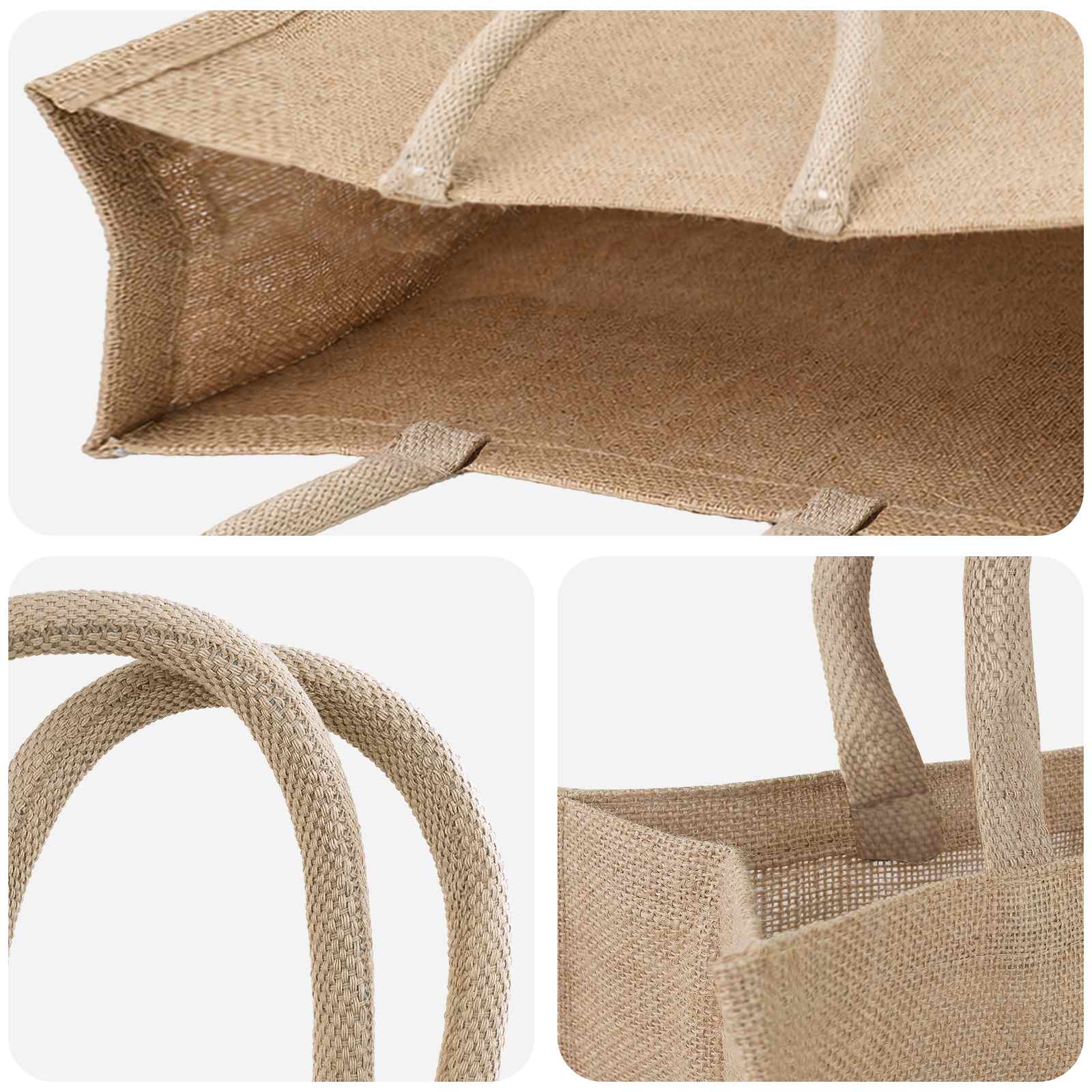 vidaXL Jute Handbags 10 Natural 42 x 33 x 19 cm 100% Tossa Jute 4