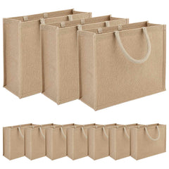 vidaXL Jute Handbags 10 Natural 42 x 33 x 19 cm 100% Tossa Jute 2