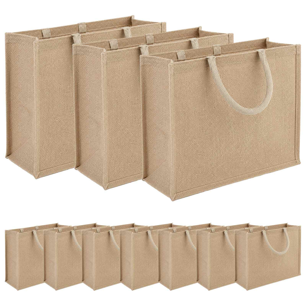 Jute Handbags 42 x 33 x 19 cm Width 42 cm Natural 10