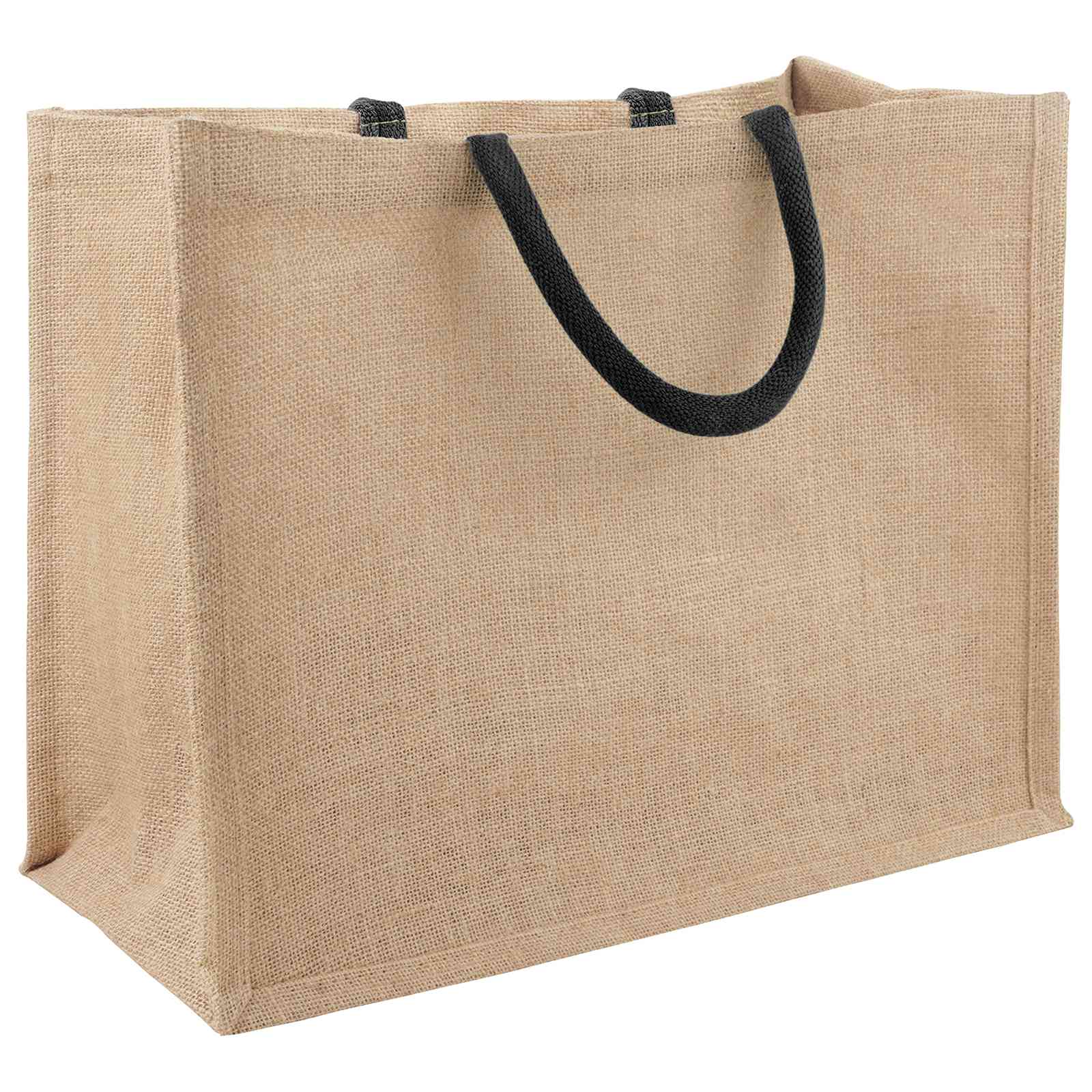 vidaXL Jute Handbags 5 Natural and Black 42 x 33 x 19 cm 3