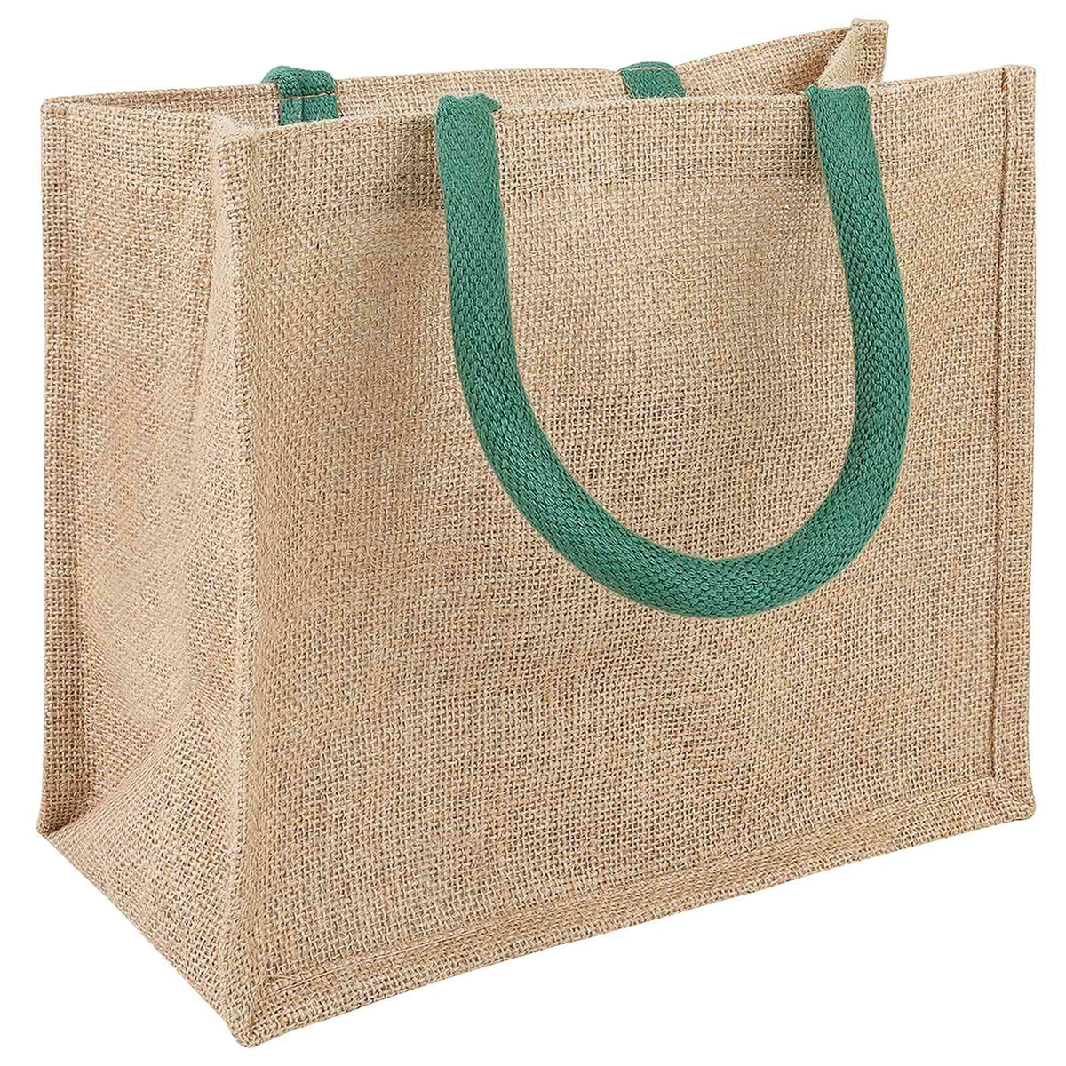 Jute Handbags 26 x 22 x 14 cm Width 26 cm Natural and green