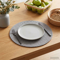 vidaXL Jute Placemets 12 pcs Grey 100% Tossa Jute 1