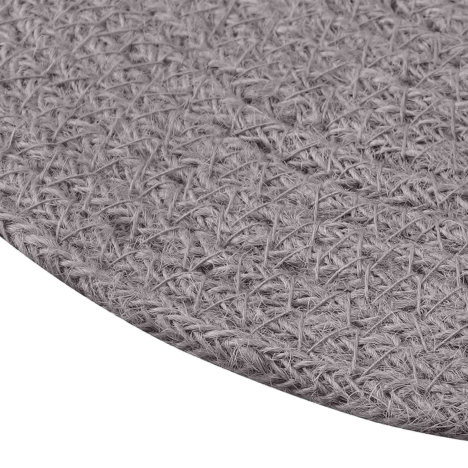 vidaXL Jute Placemets 12 pcs Grey 100% Tossa Jute 4