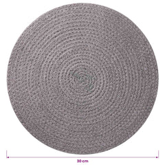 vidaXL Jute Placemets 12 pcs Grey 100% Tossa Jute 6