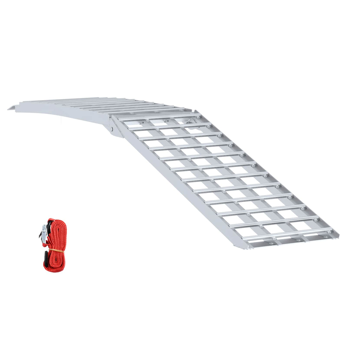 vidaXL Motorcycle Ramp 680 kg Silver 680 kg Aluminium 2