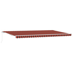 vidaXL Retractable Awning Orange and Brown 600 x 300 cm 2