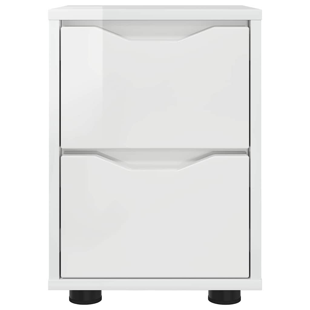 vidaXL Bedside Tables 2 pcs High Gloss White 30.5 x 30 x 43 cm 6