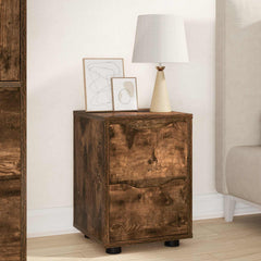 vidaXL Bedside Table Smoked Oak 30.5 x 30 x 43 cm Engineered Wood 1
