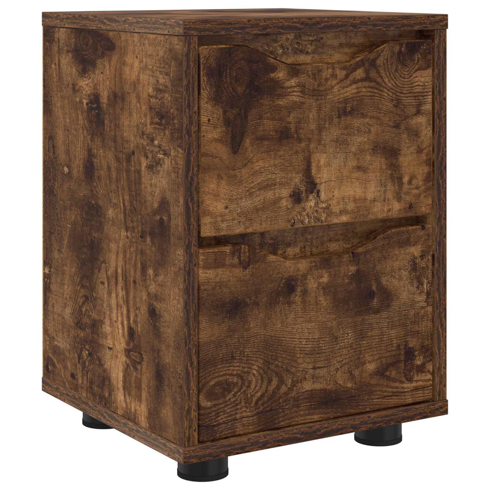 vidaXL Bedside Table Smoked Oak 30.5 x 30 x 43 cm Engineered Wood 2