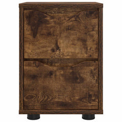 vidaXL Bedside Table Smoked Oak 30.5 x 30 x 43 cm Engineered Wood 6