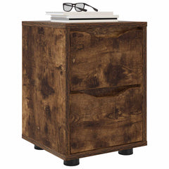 vidaXL Bedside Table Smoked Oak 30.5 x 30 x 43 cm Engineered Wood 3