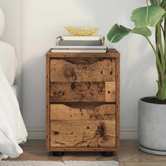 vidaXL Bedside Table Old Wood 30.5 x 30 x 43 cm Engineered Wood 4