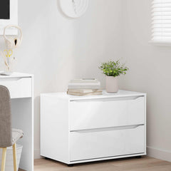 Storage Cabinet Engineered Wood White, image 5