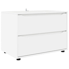 Storage Cabinet Engineered Wood White, image 2