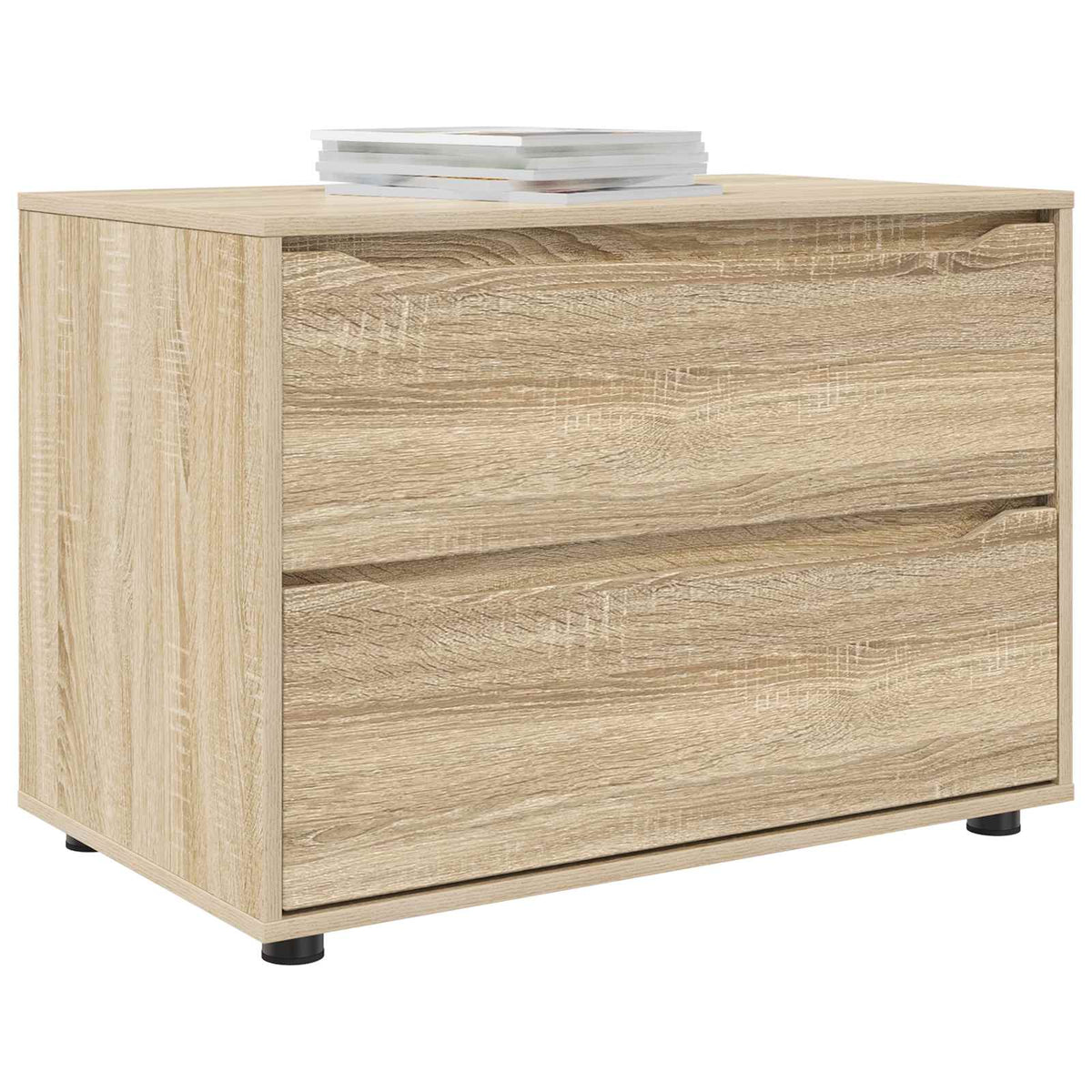 Storage Cabinet 80 x 48 x 57 cm Engineered Wood Depth 48 cm Height 57 cm Width 80 cm Sonoma oak