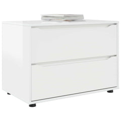 Storage Cabinet 80 x 48 x 57 cm Engineered Wood Depth 48 cm Height 57 cm Width 80 cm High gloss white
