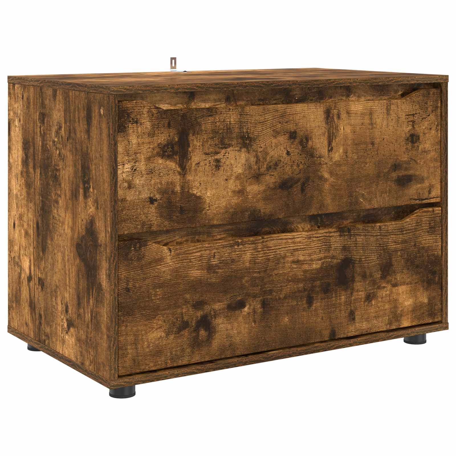 vidaXL Storage Cabinet 80 x 48 x 57 cm Engineered Wood Smoked Oak 2
