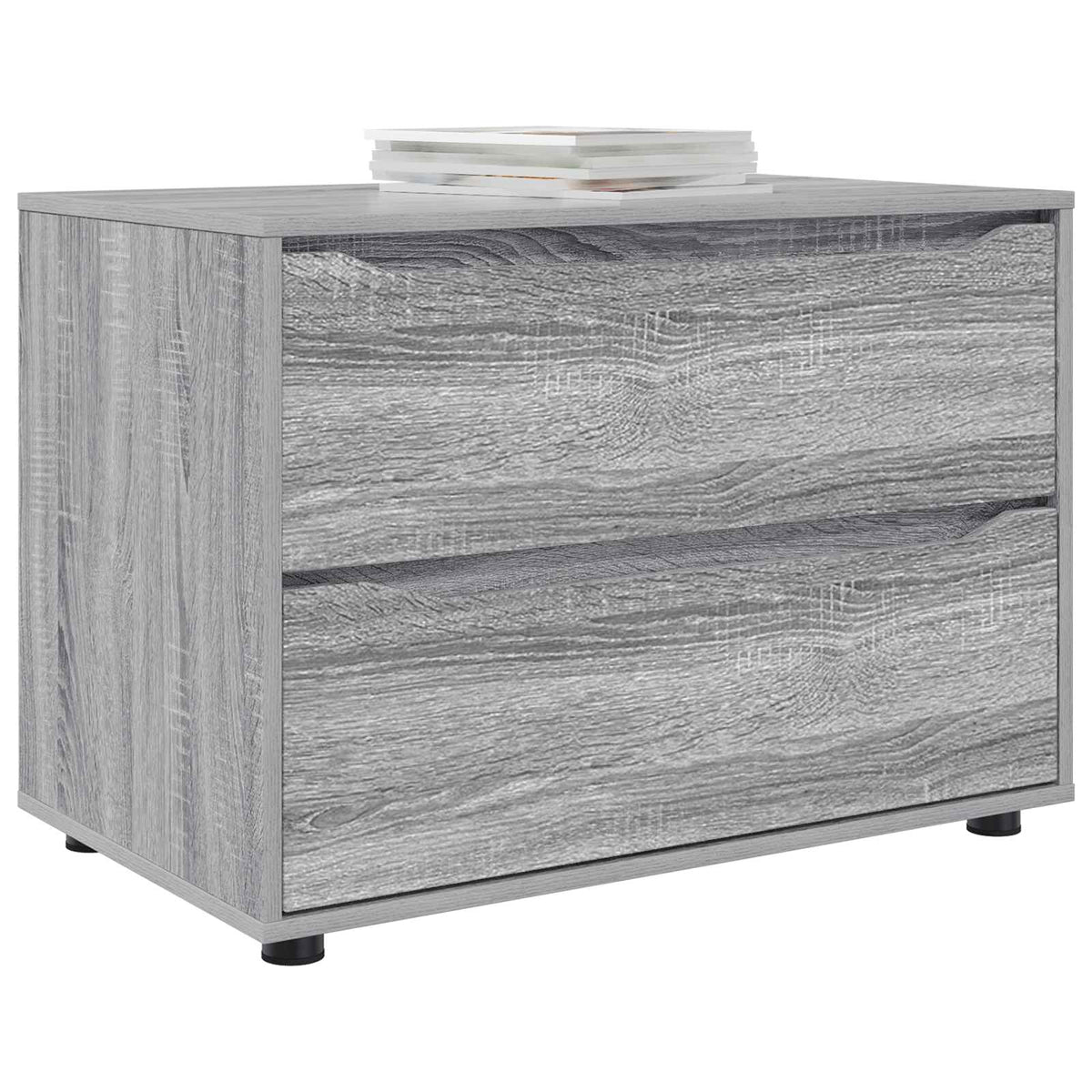 Storage Cabinet 80 x 48 x 57 cm Engineered Wood Depth 48 cm Height 57 cm Width 80 cm Grey sonoma