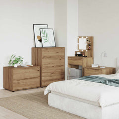 vidaXL Storage Cabinet 80 x 48 x 57 cm Engineered Wood Artisan Oak 4