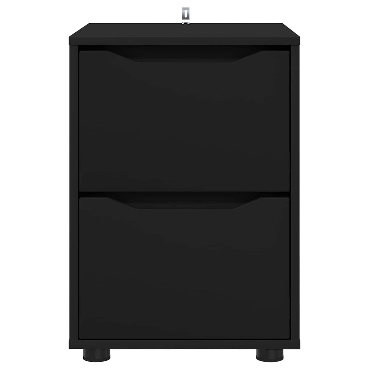 Storage Cabinet Engineered Wood Black, image 6