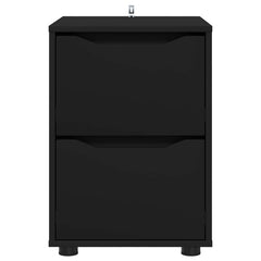 Storage Cabinet Engineered Wood Black, image 6