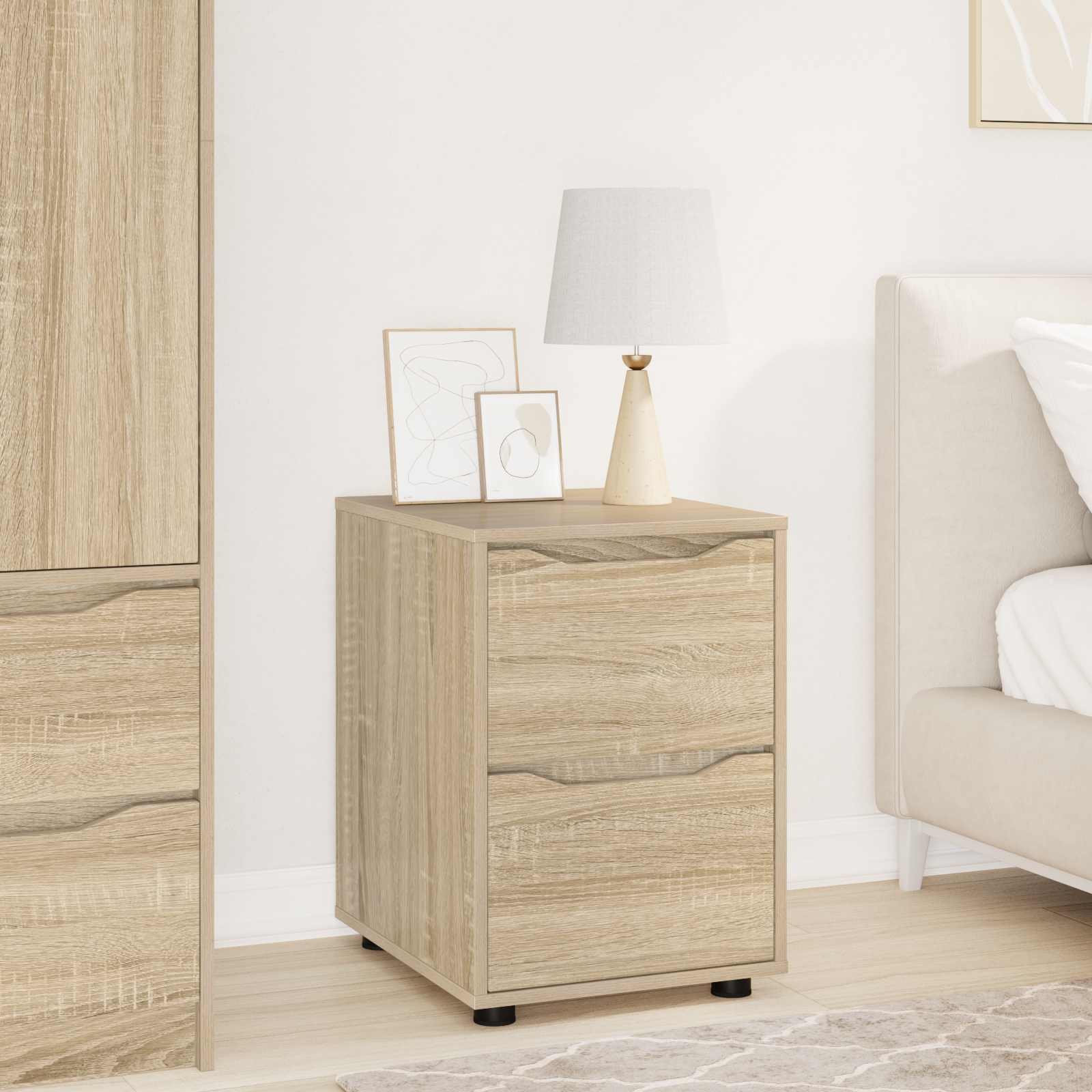 vidaXL Storage Cabinet 40 x 48 x 57 cm Engineered Wood Sonoma Oak 1