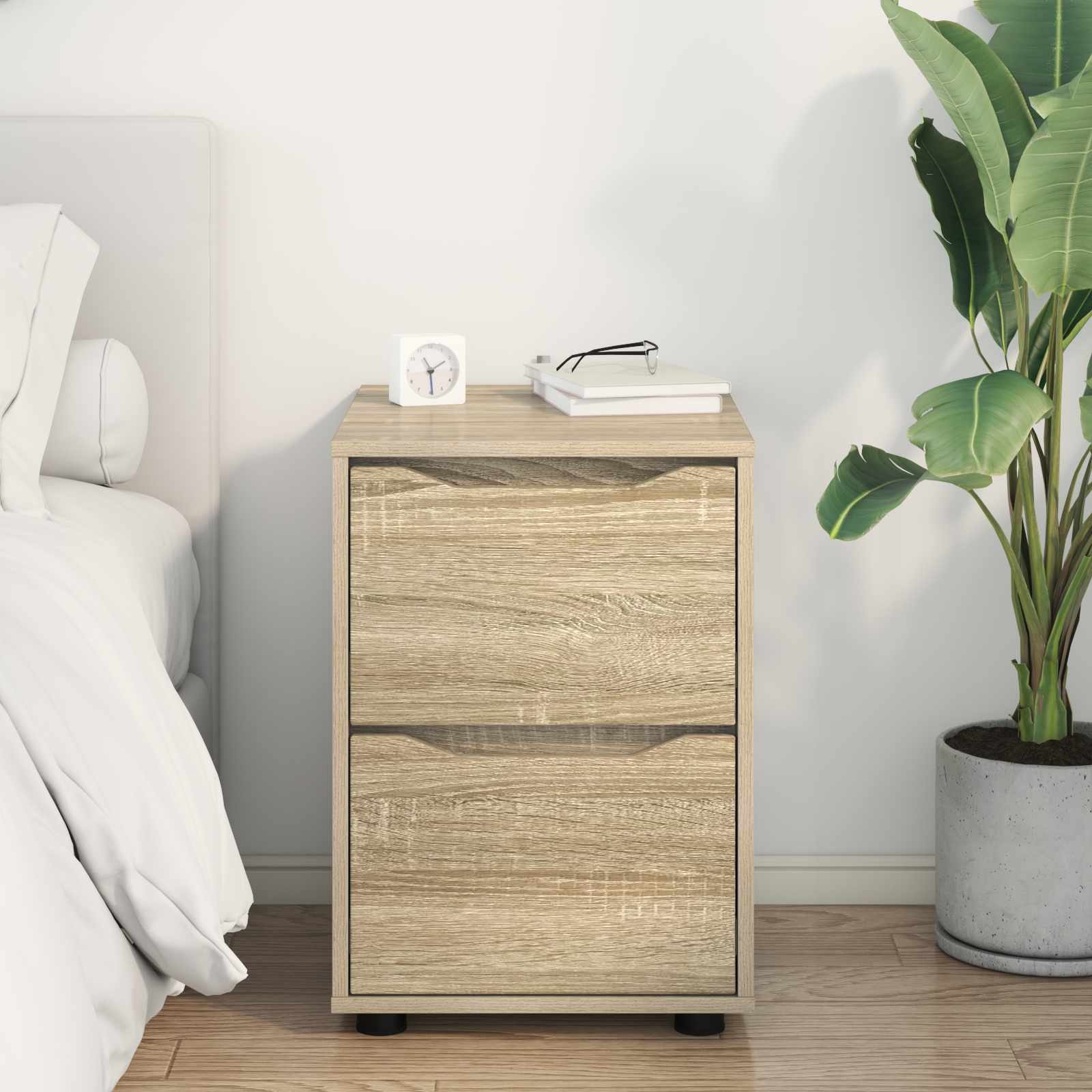 vidaXL Storage Cabinet 40 x 48 x 57 cm Engineered Wood Sonoma Oak 4