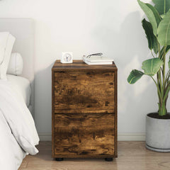 vidaXL Storage Cabinet 40 x 48 x 57 cm Engineered Wood Smoked Oak 4